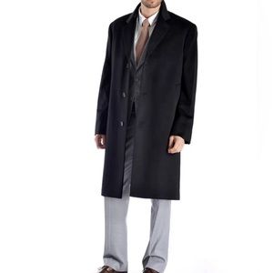 EUC Men’s Silver Cloud Italian/Bulgarian Cashmere Blend Long Casual Overcoat,46L